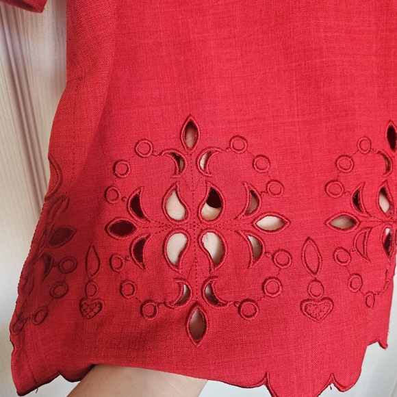 Red Eureka 3/4 blazer - Picture 3 of 7